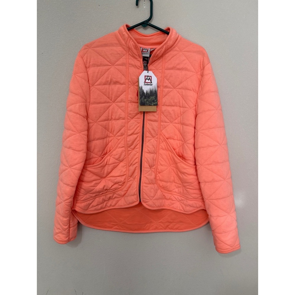 NWT Avalanche Quilted Zip Jacket Women XL Coral Pink Outdoor Hiking